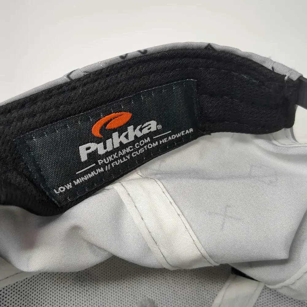 Pukka Entrada Snow Canyon Golf Hat Gray One Size Snapback Utah Pattern Flat Brim